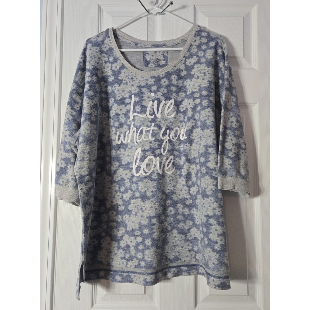 Sonoma‎ Womans Plus Size 3/4 Sleeve Blouse Size 2X.